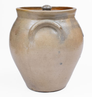 H. & G. NASH / UTICA Stoneware Lidded Jar, c1832-37