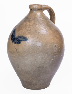 2 Gal. JULIUS NORTON / BENNINGTON, VT Stoneware Butterfly Jug, c1840