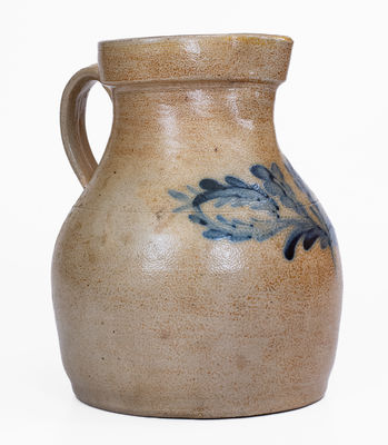 Northeastern Stoneware Pitcher w/ Floral Decoration, third quarter 19th century