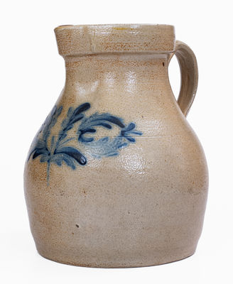 Northeastern Stoneware Pitcher w/ Floral Decoration, third quarter 19th century