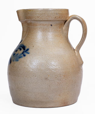 Northeastern Stoneware Pitcher w/ Floral Decoration, third quarter 19th century