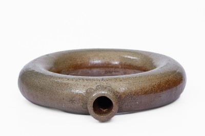 Very Rare Chester Webster Stoneware Ring Flask