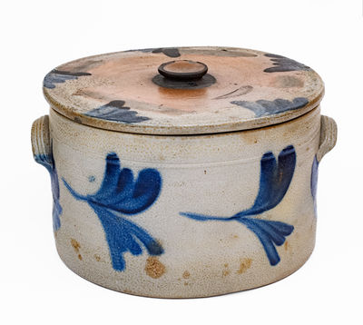 R.C.R. / PHILA (Richard C. Remmey, Philadelphia) Stoneware Lidded Cake Crock