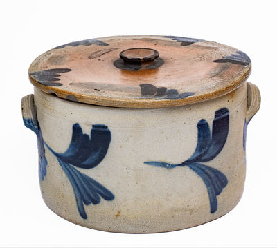 R.C.R. / PHILA (Richard C. Remmey, Philadelphia) Stoneware Lidded Cake Crock