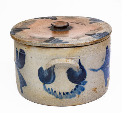 R.C.R. / PHILA (Richard C. Remmey, Philadelphia) Stoneware Lidded Cake Crock