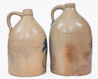 Lot of Two: Northeastern U.S. Stoneware Jugs, c1880