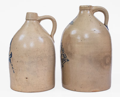 Lot of Two: Northeastern U.S. Stoneware Jugs, c1880