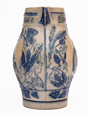 Whites Utica Stoneware Pitcher for BARDWELL S ROOT BEER