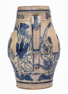 Whites Utica Stoneware Pitcher for BARDWELL S ROOT BEER