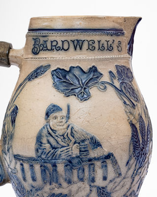 Whites Utica Stoneware Pitcher for BARDWELL S ROOT BEER