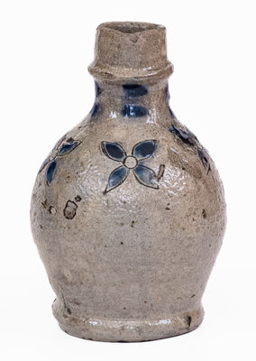 Extremely Rare Stoneware Ewer with Impressed Decoration, probably Manhattan, circa 1750