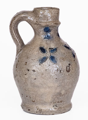 Extremely Rare Stoneware Ewer with Impressed Decoration, probably Manhattan, circa 1750