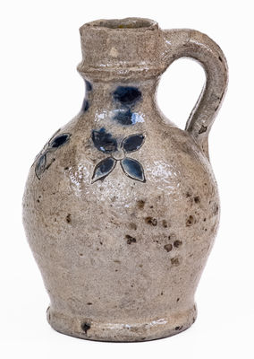 Extremely Rare Stoneware Ewer with Impressed Decoration, probably Manhattan, circa 1750
