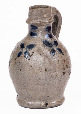 Extremely Rare Stoneware Ewer with Impressed Decoration, probably Manhattan, circa 1750