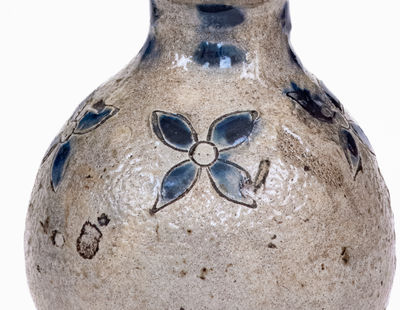 Extremely Rare Stoneware Ewer with Impressed Decoration, probably Manhattan, circa 1750