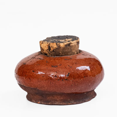 Small American Redware Inkwell, 19th century