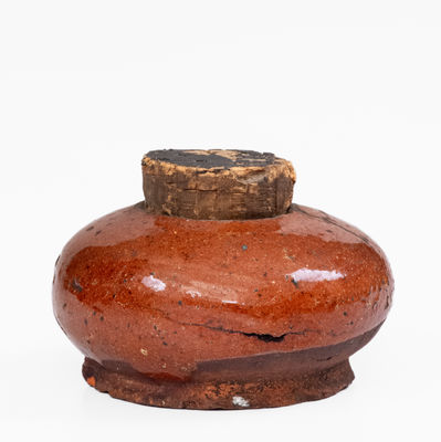 Small American Redware Inkwell, 19th century