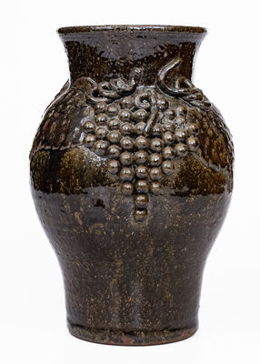 Lanier Meaders Stoneware Grapes Vase, circa 1975