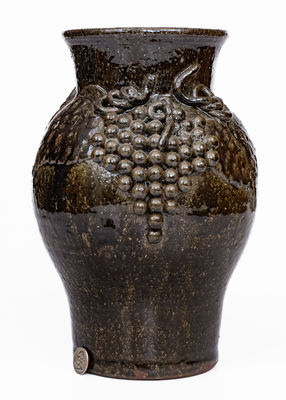 Lanier Meaders Stoneware Grapes Vase, circa 1975
