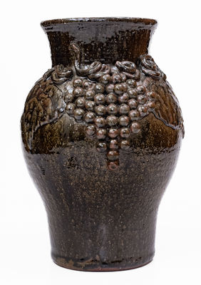 Lanier Meaders Stoneware Grapes Vase, circa 1975