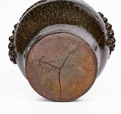 Lanier Meaders Stoneware Grapes Vase, circa 1975