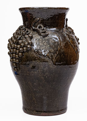 Lanier Meaders Stoneware Grapes Vase, circa 1975