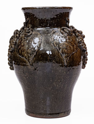 Lanier Meaders Stoneware Grapes Vase, circa 1975
