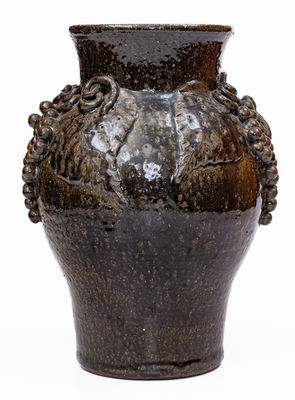 Lanier Meaders Stoneware Grapes Vase, circa 1975