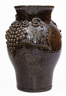 Lanier Meaders Stoneware Grapes Vase, circa 1975