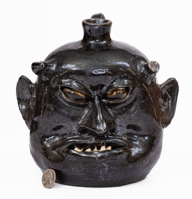 Lanier Meaders Devil Face Jug, Cleveland, Georgia, early 1970 s