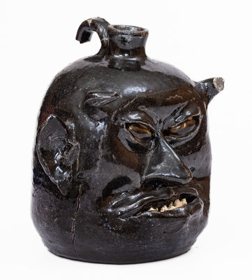 Lanier Meaders Devil Face Jug, Cleveland, Georgia, early 1970 s