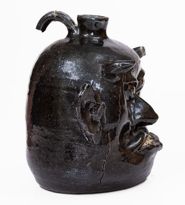Lanier Meaders Devil Face Jug, Cleveland, Georgia, early 1970 s