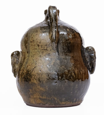 Lanier Meaders Alkaline-Glazed Stoneware Pottery Face Jug, c1975