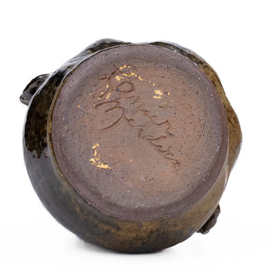 Lanier Meaders Alkaline-Glazed Stoneware Pottery Face Jug, c1975