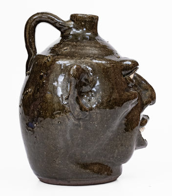 Lanier Meaders Alkaline-Glazed Stoneware Face Jug, circa 1985