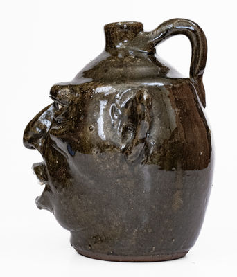 Lanier Meaders Alkaline-Glazed Stoneware Face Jug, circa 1985