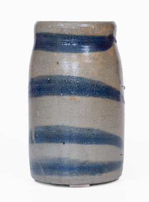 Western Pennsylvania Stoneware Canning Jar w/ 4-Stripe Decoration
