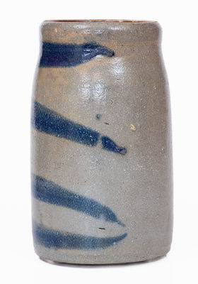 Western Pennsylvania Stoneware Canning Jar w/ 4-Stripe Decoration