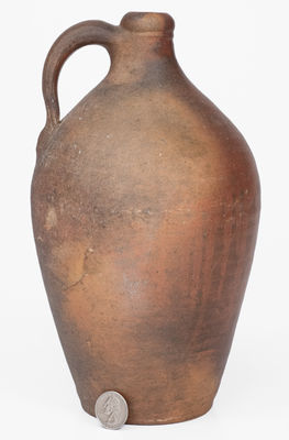 Quart-Sized Stoneware Jug, attrib. Chester Webster at the Edward Webster Pottery, Fayetteville, NC, c1820