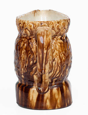 Unusual Yellowware Daniel O Connell Portrait Pitcher, Beech or Haig Pottery, Philadelphia, PA