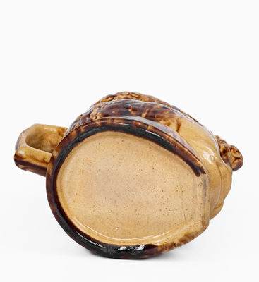 Unusual Yellowware Daniel O Connell Portrait Pitcher, Beech or Haig Pottery, Philadelphia, PA