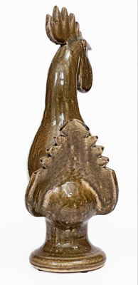 Edwin Meaders Alkaline-Glazed Rooster, Signed and Date 1/18/1987