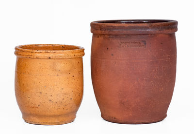 Lot of Two: JOHN BELL, Waynesboro, PA Redware Jars
