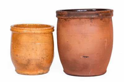 Lot of Two: JOHN BELL, Waynesboro, PA Redware Jars