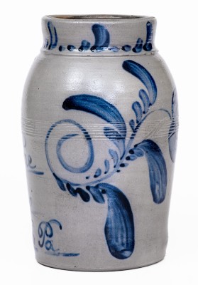 Extremely Rare Stoneware Jar with Cobalt Inscription, 