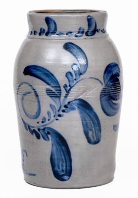 Extremely Rare Stoneware Jar with Cobalt Inscription, 