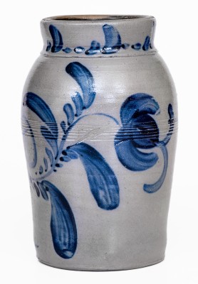Extremely Rare Stoneware Jar with Cobalt Inscription, 