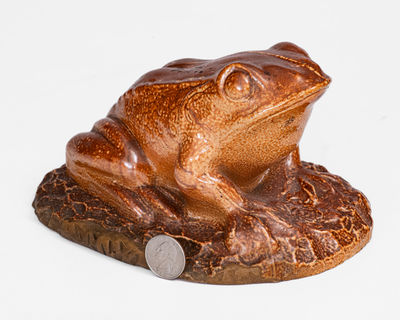 Large English Stoneware Frog Figure