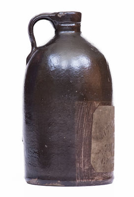 Rare Stenciled T.F. REPPERT / GREENSBORO, PA Tanware Jug, c1885