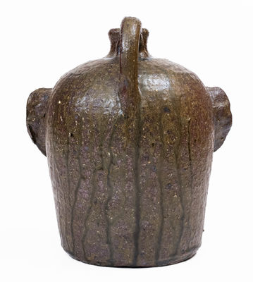 Fine Early-Period Alkaline-Glazed Stoneware Face Jug by Lanier Meaders, late 1960 s
